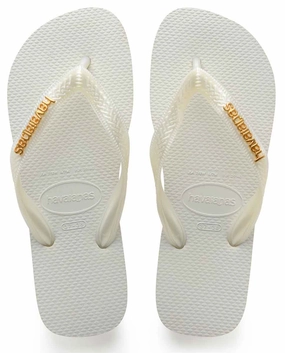 Garden Day Outfit Havaianas Logo Meta In White Gold