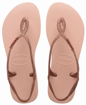 Foot Vibe Relaxing Step Havaianas Luna Premium II In Rose Gold