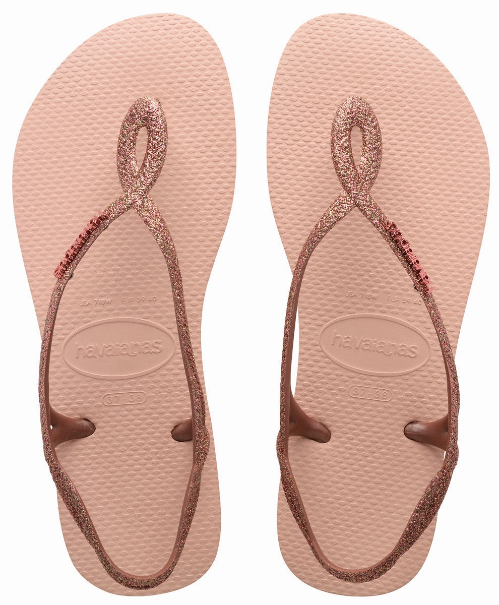 Foot Vibe Relaxing Step Havaianas Luna Premium II In Rose Gold