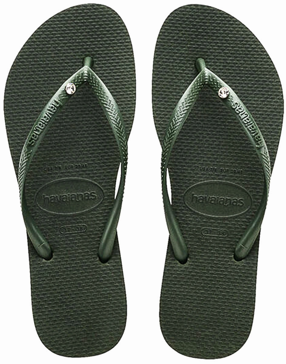 Water-Friendly Fit Havaianas Slim Crystal Sw In Olive Green
