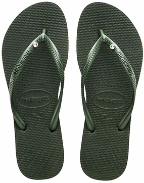 Water-Friendly Fit Havaianas Slim Crystal Sw In Olive Green