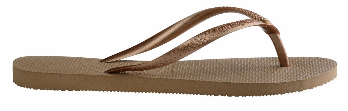 Havaianas Slim Crystal Sw In Rose Gold For Women Easy Travel