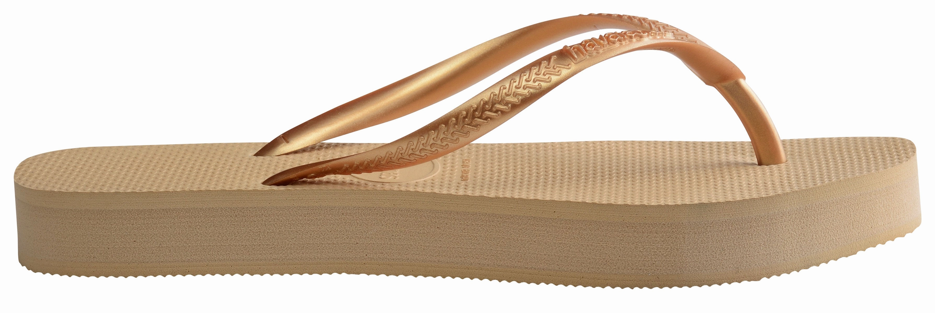 Havaianas Slim Flatform In Gold For Unisex Enhanced comfort