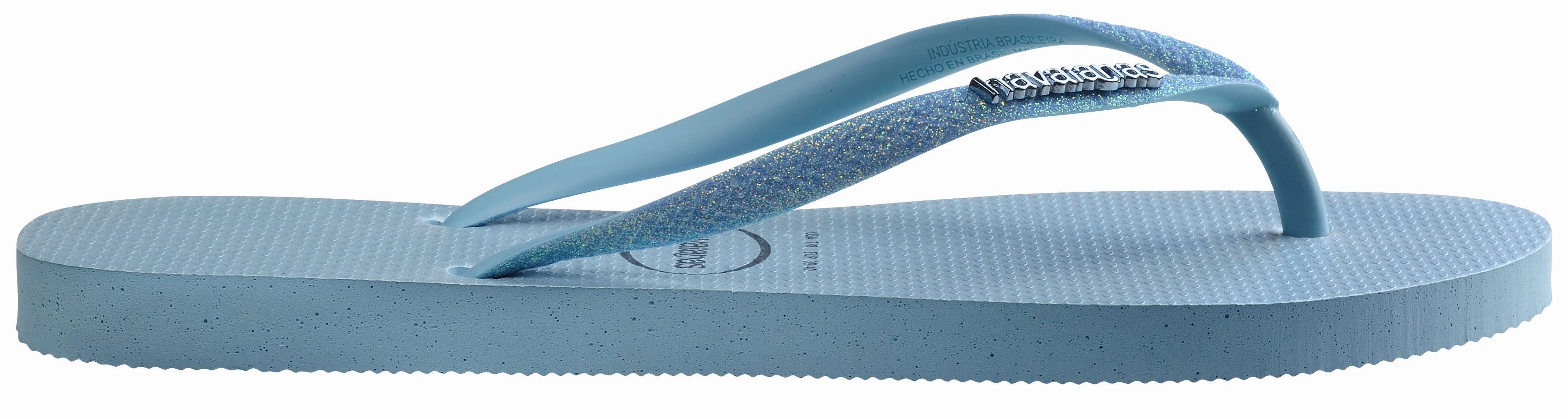 Havaianas Slim Glitter II In Blue For Women Flexible Upper
