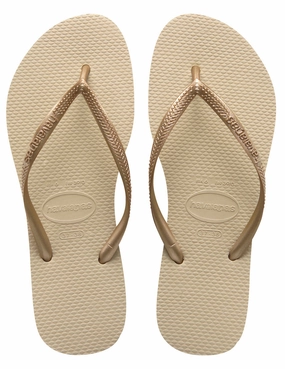 Havaianas Slim In Gold for Women Relax Time Wear Beach Style