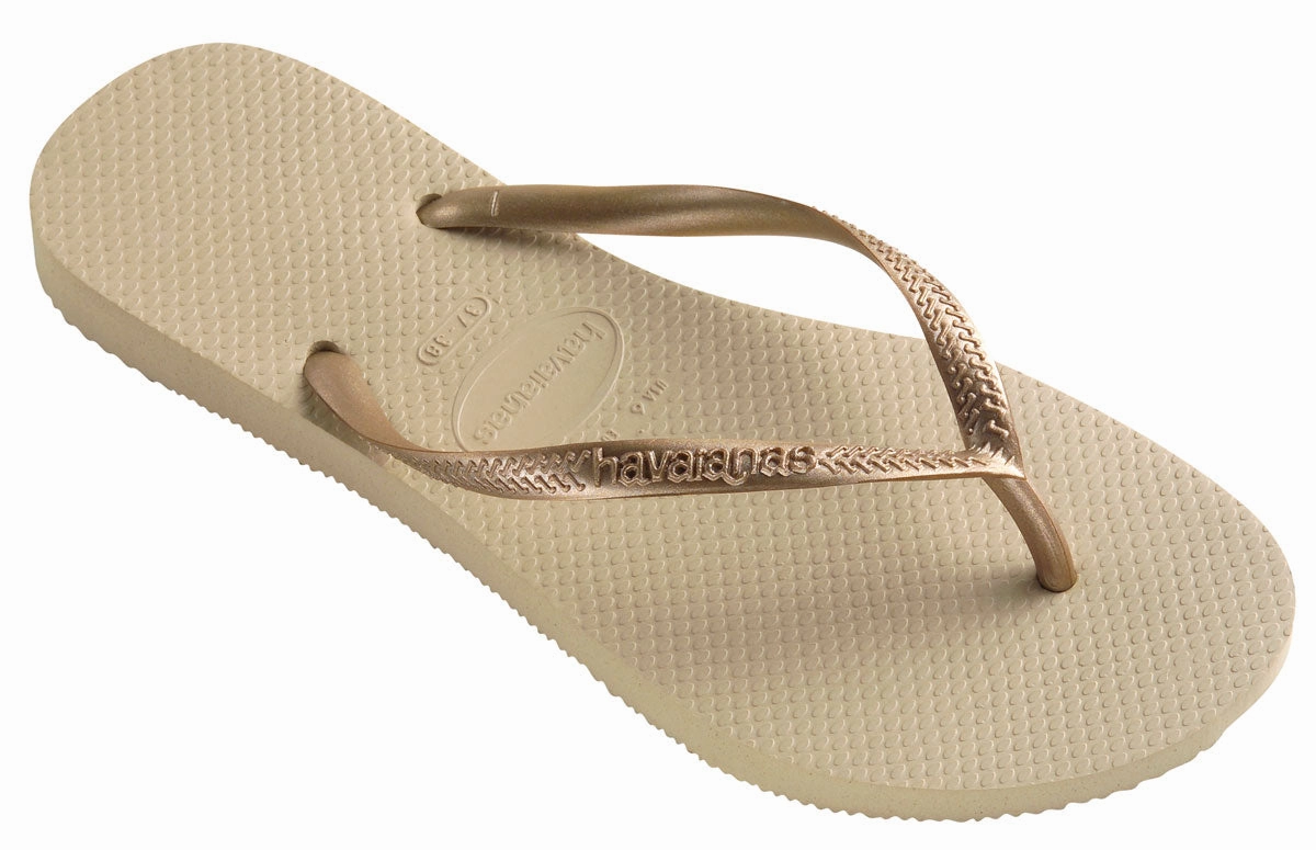 Havaianas Slim In Gold for Women Beach Vibes
