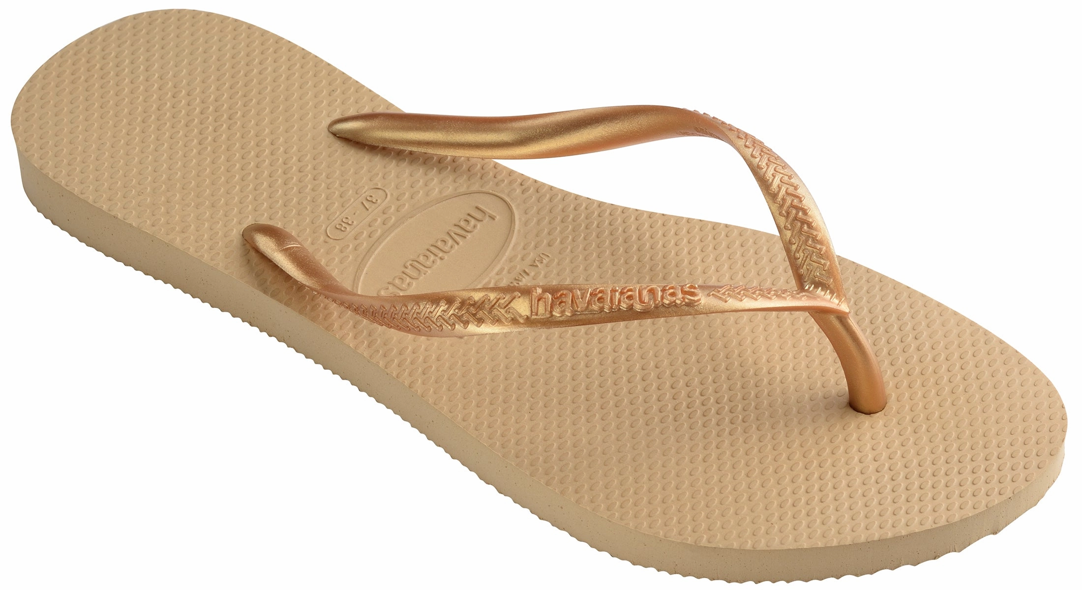 Havaianas Slim In Gold For Women Dry Fast