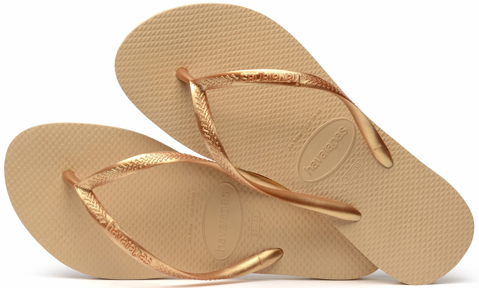 Havaianas Slim In Gold For Women Dry Fast