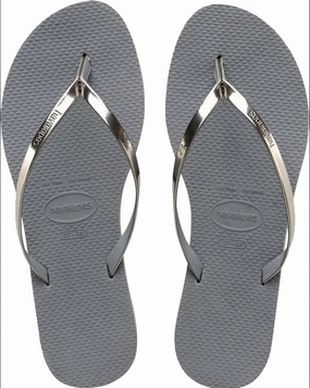 Seaside Walk Fit Havaianas Slim In Gray Black