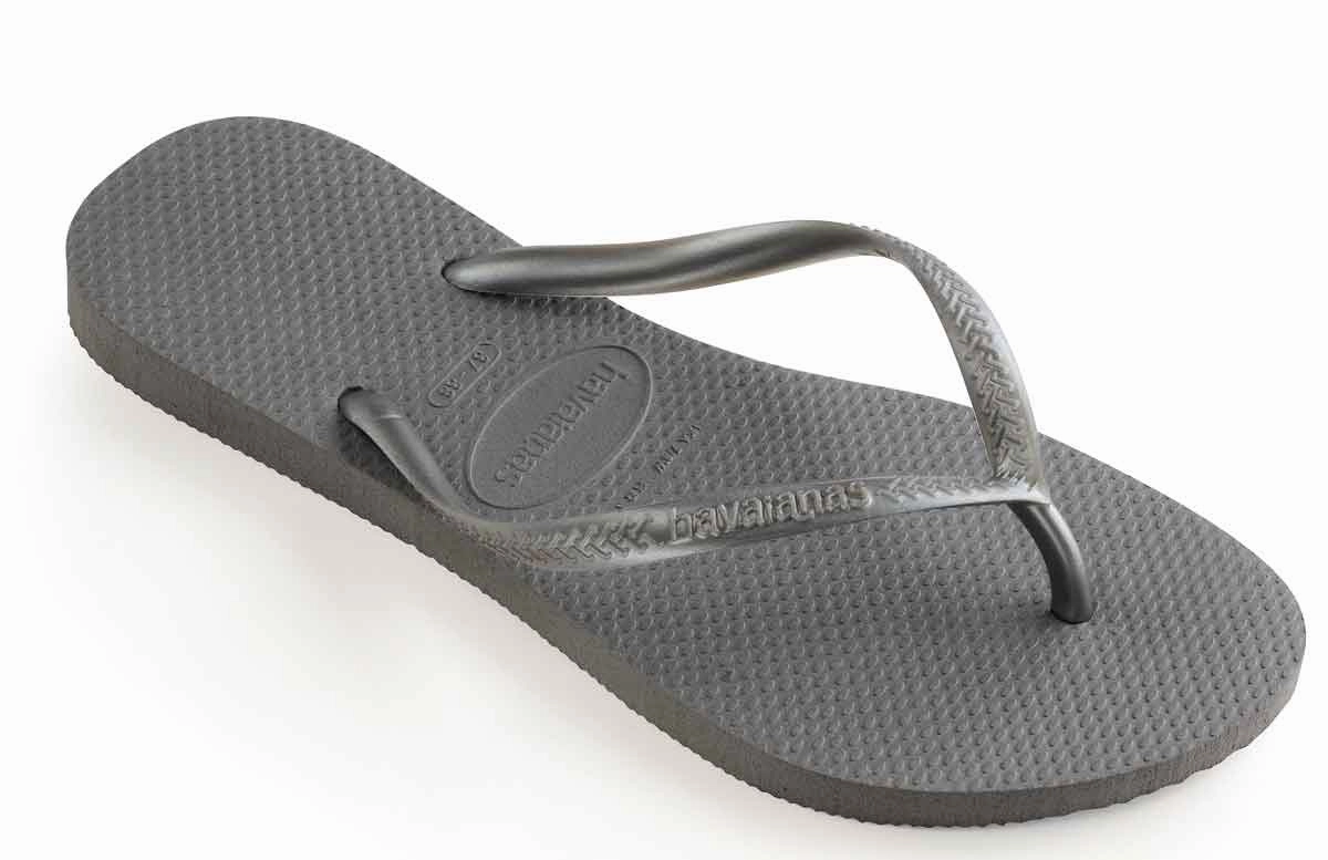Havaianas Slim In Grey Non-Slip Foam