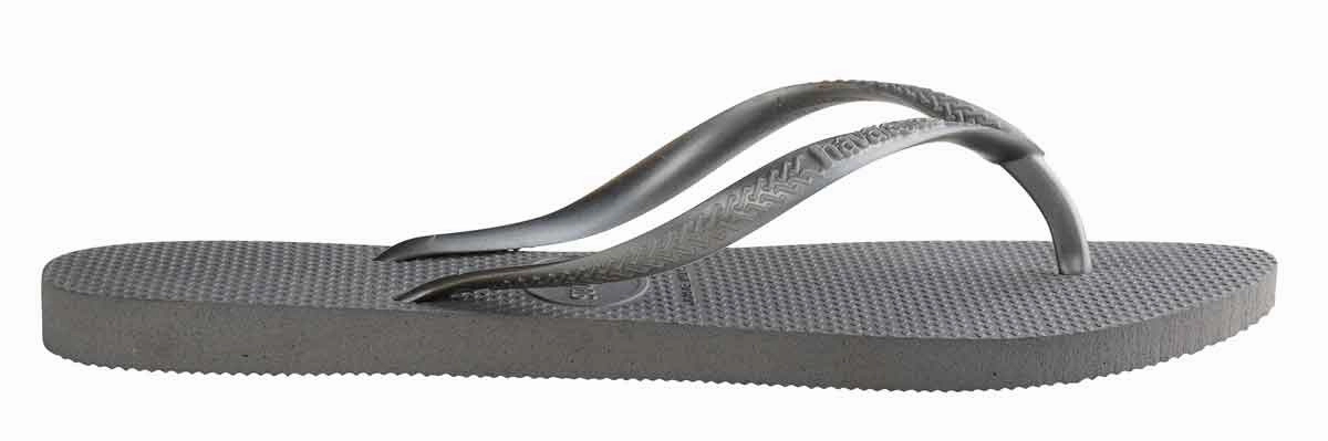 Havaianas Slim In Grey Non-Slip Foam