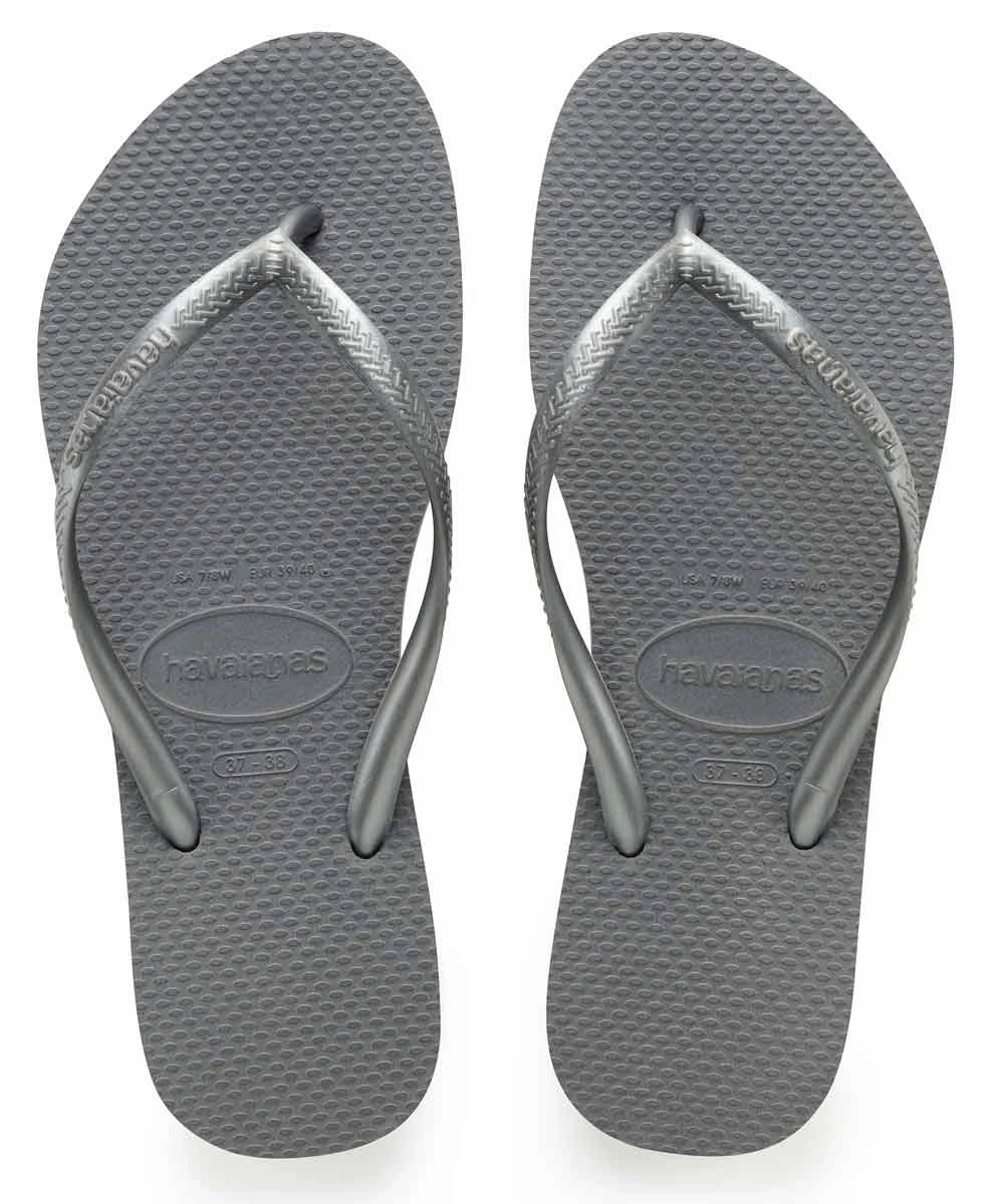 Havaianas Slim In Grey Non-Slip Foam