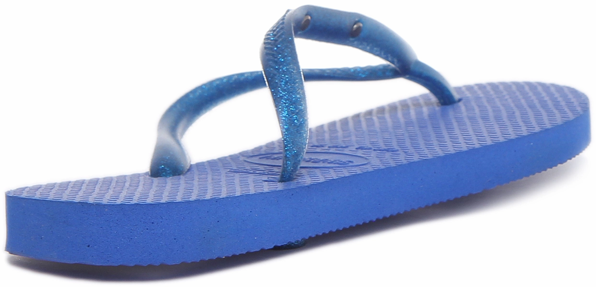Havaianas Slim Logo In Blue Adjustable Strap
