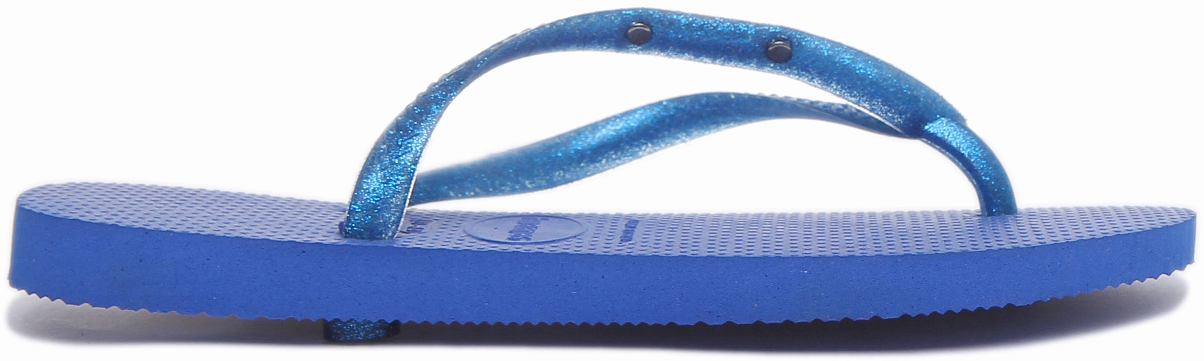 Havaianas Slim Logo In Blue Adjustable Strap