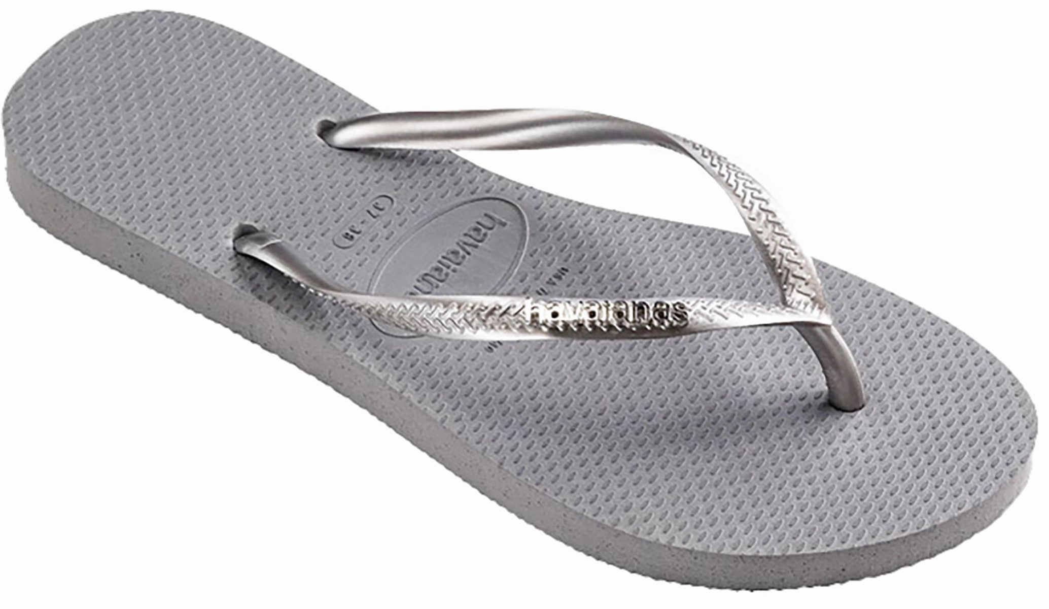 Havaianas Slim Logo Metal In Grey Modern Design