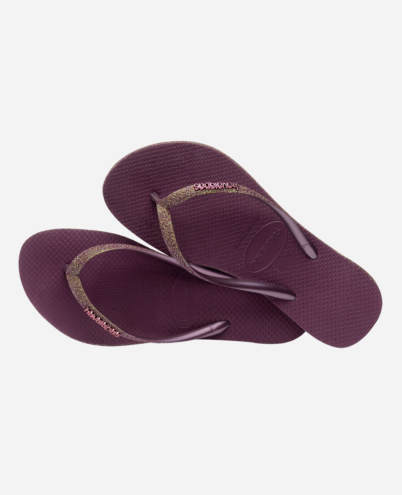 Havaianas Slim Sparkle In Aubergine For Women Eco Vibe