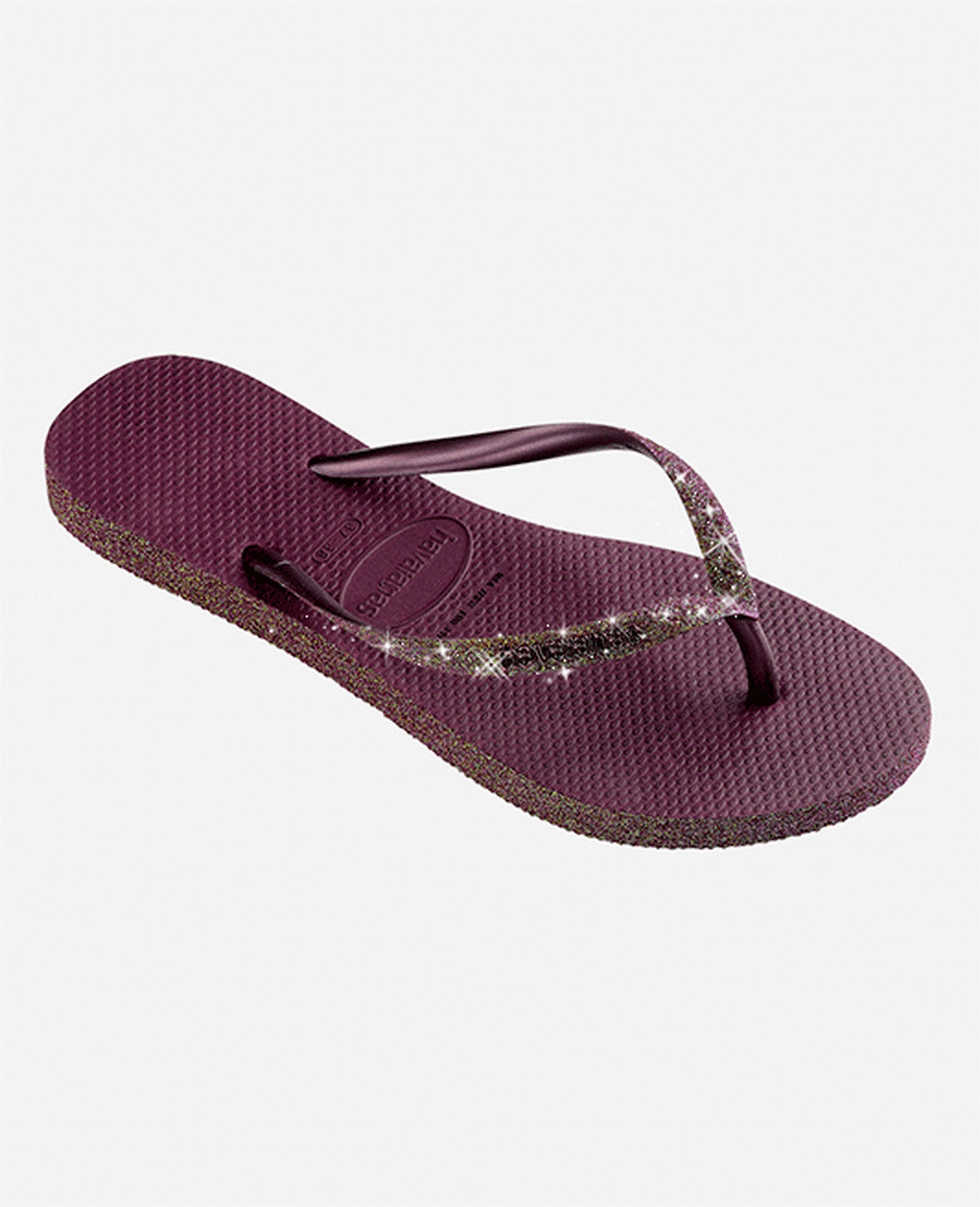 Havaianas Slim Sparkle In Aubergine For Women Eco Vibe