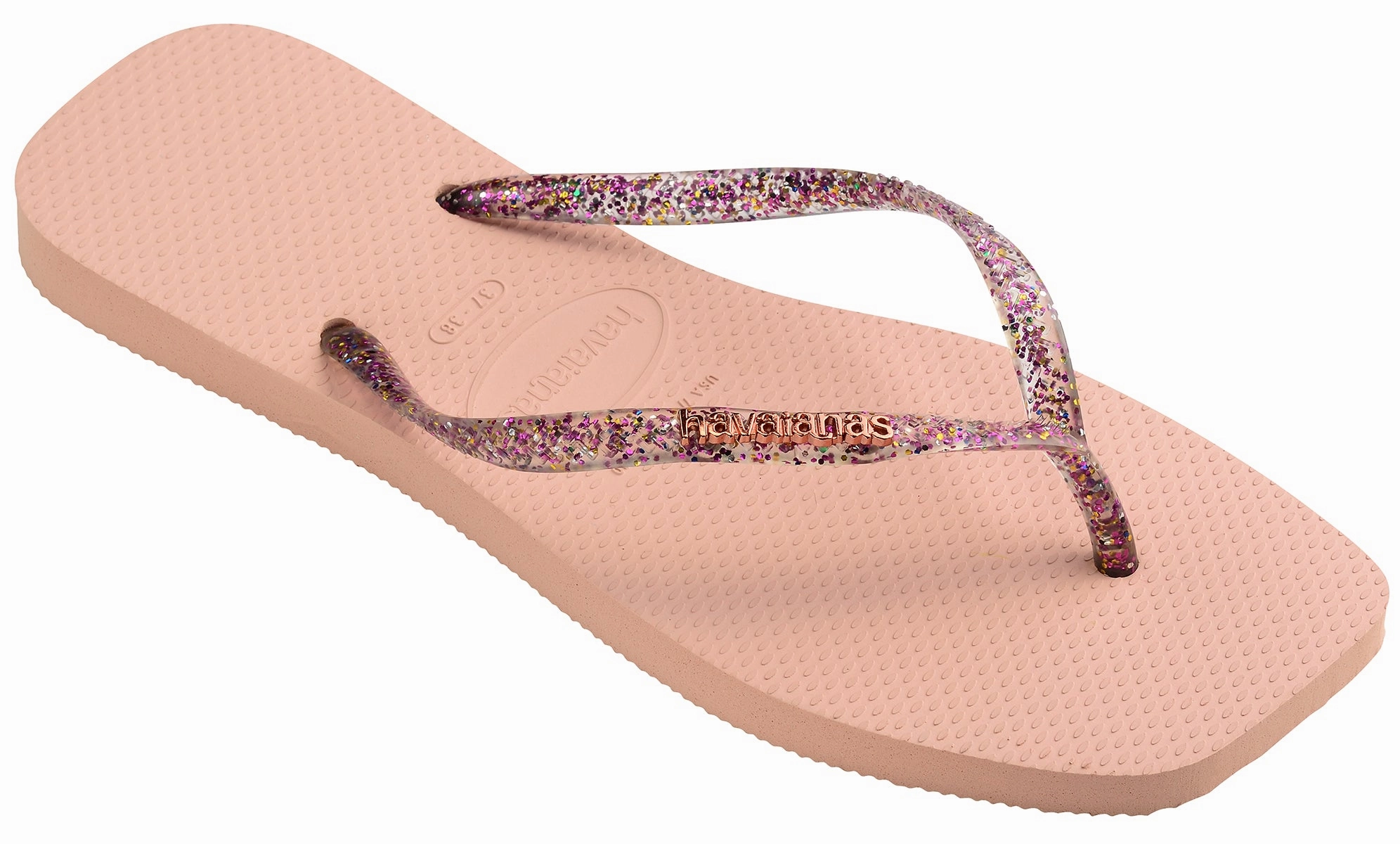 Havaianas Square Metallic In Rose For Women Bold Sensation