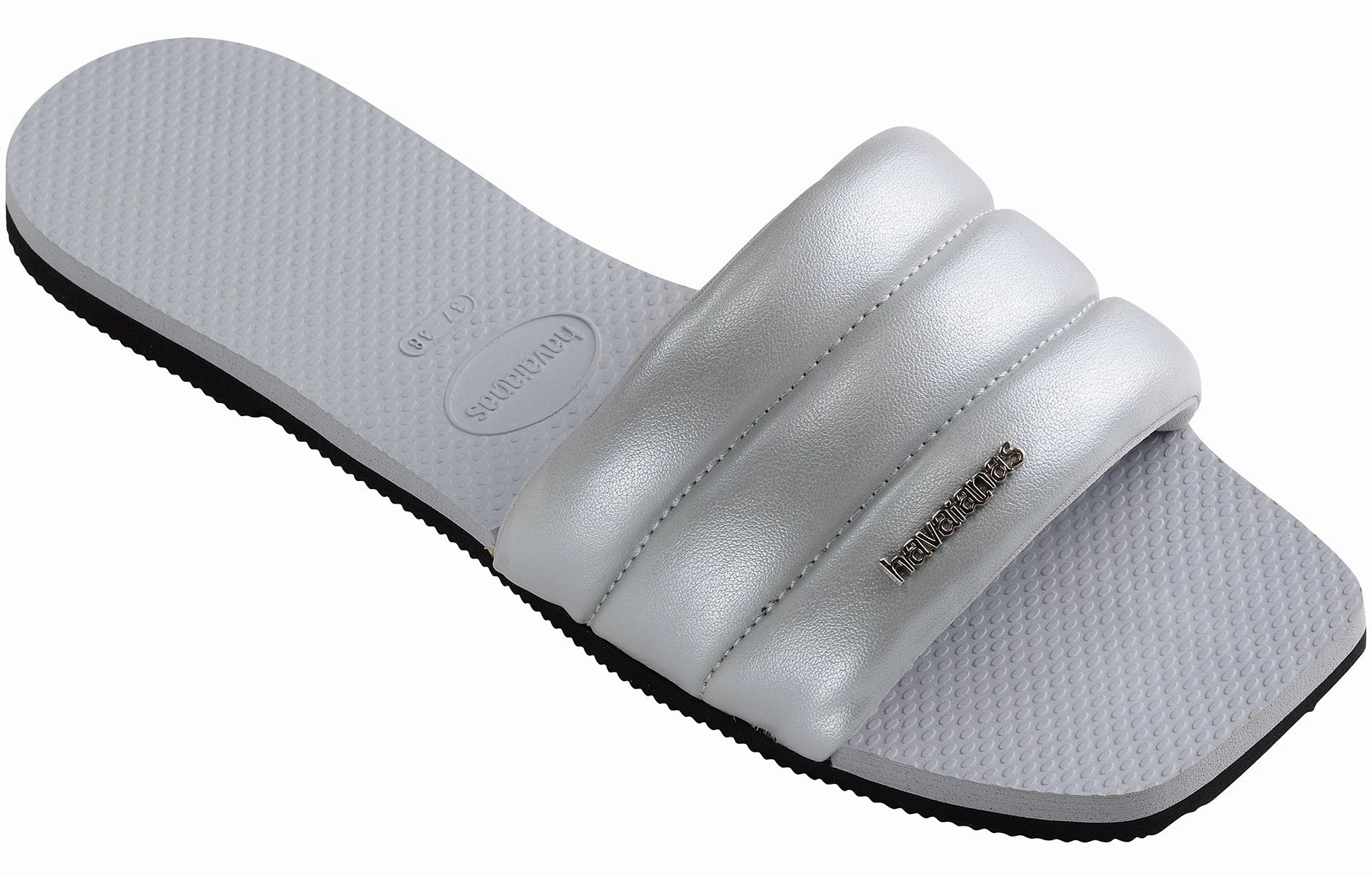 Havaianas You Milan Metal In Grey Sandal For Women Elastic Band