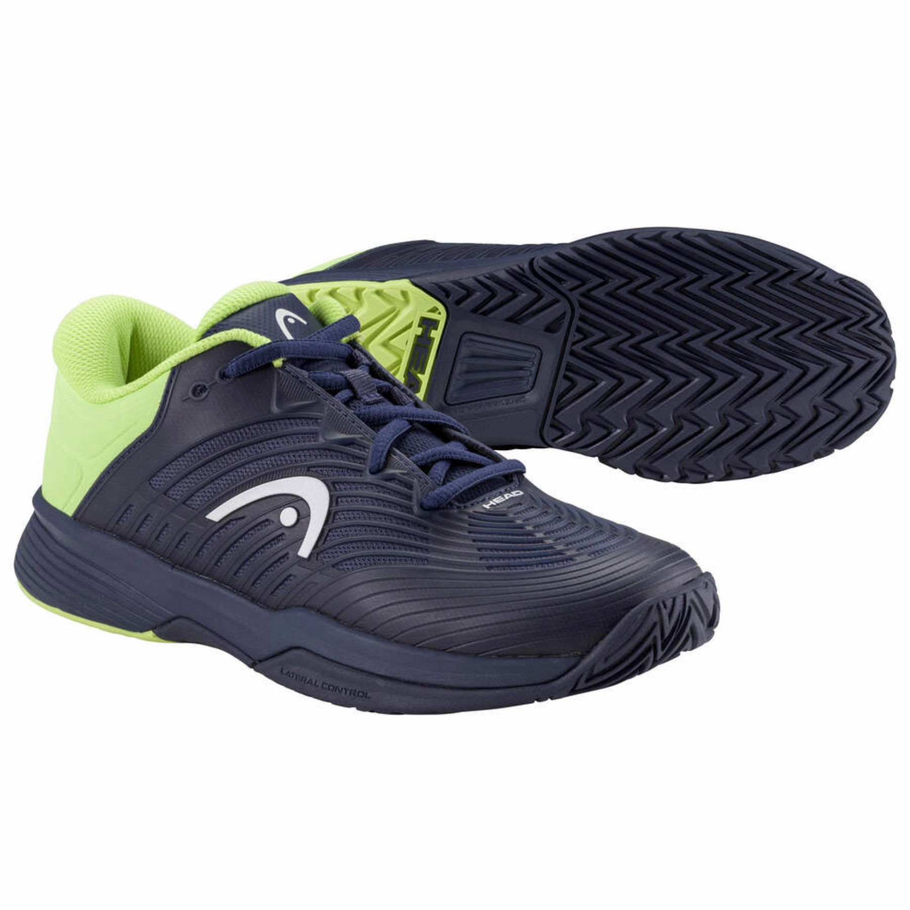 Head Revolt Pro 4.5 Junior Navy Lime Ergonomic shoe design