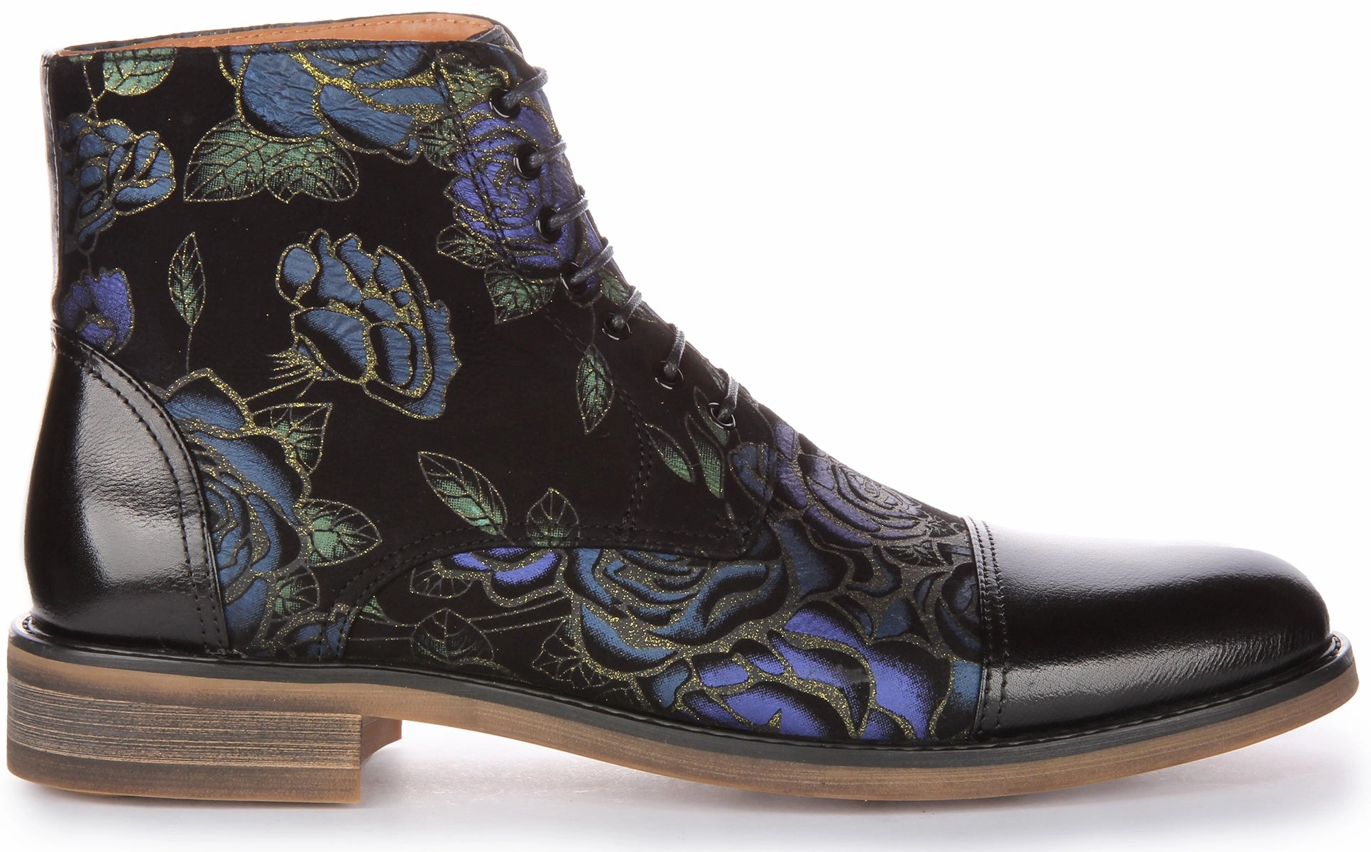 Heat Retention Justinreess England Adam Floral In Black Blue For Men