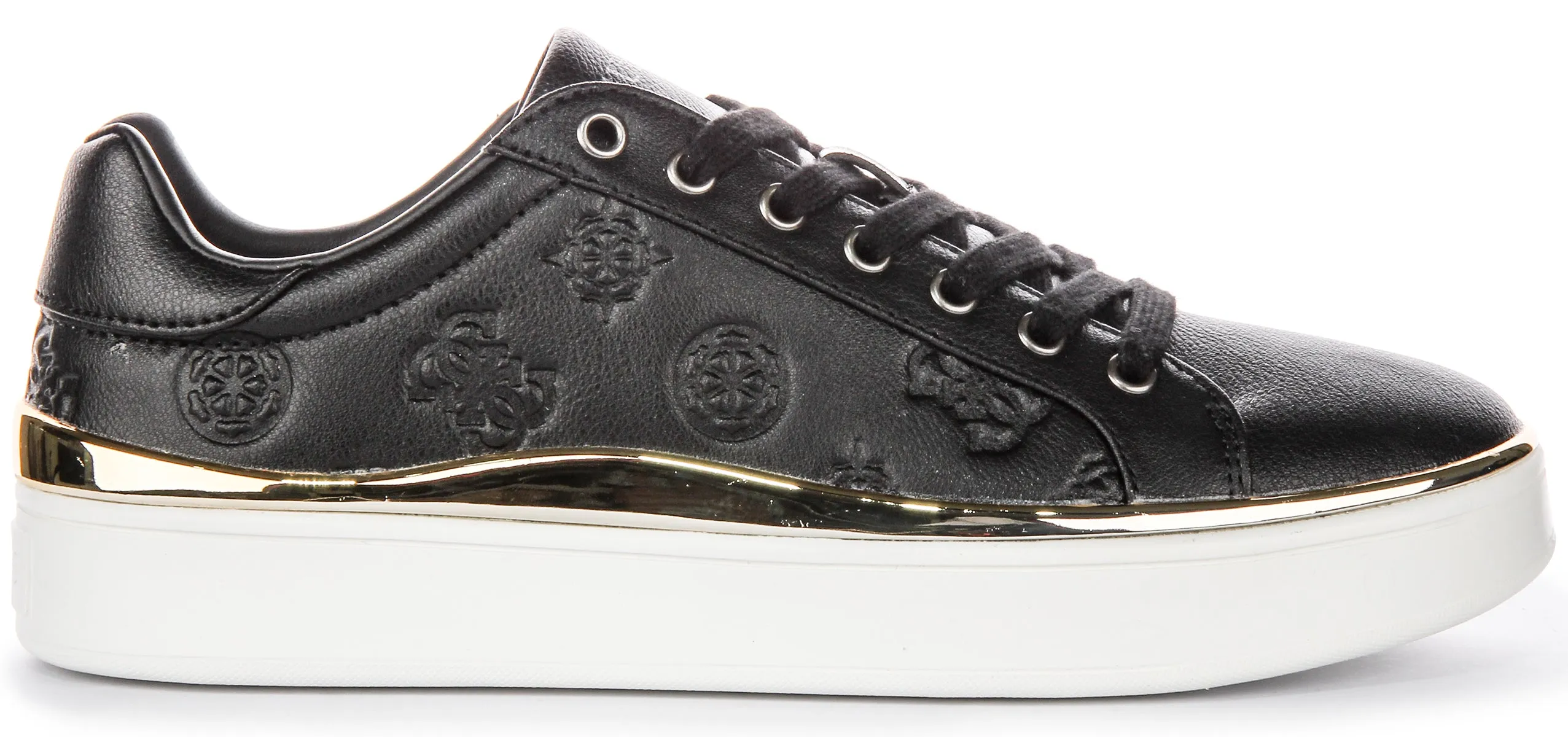 Heel Drop Guess Bonny 4G Trainers In Black For Women