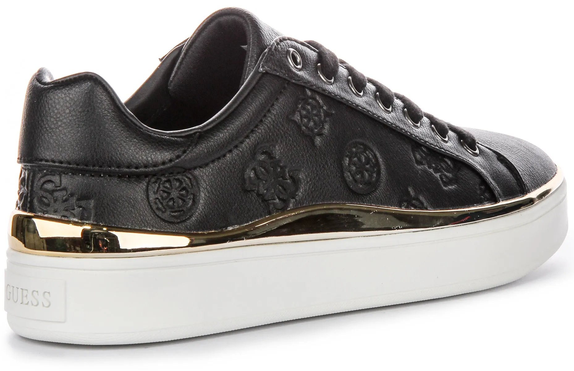 Heel Drop Guess Bonny 4G Trainers In Black For Women