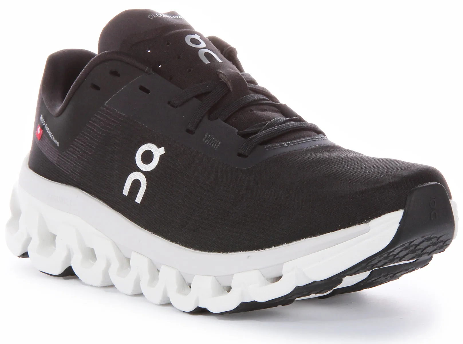 On Running Cloudflow 4 In Black White For Women Tight Closure