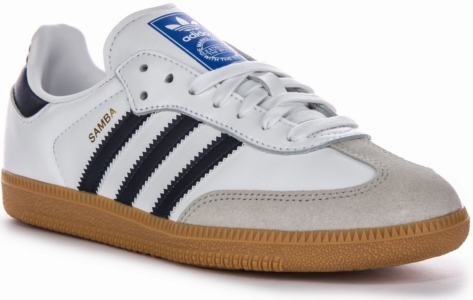 Adidas Samba OG In White Navy Anti Slip Secure fit