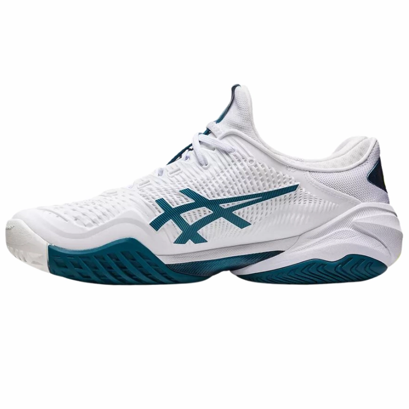 Heel Foam Asics Court FF 3 Mens Tennis Shoes - White / Gris Blue