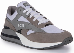 Daily Wear Boss Kurt Runner Suede In Grey White