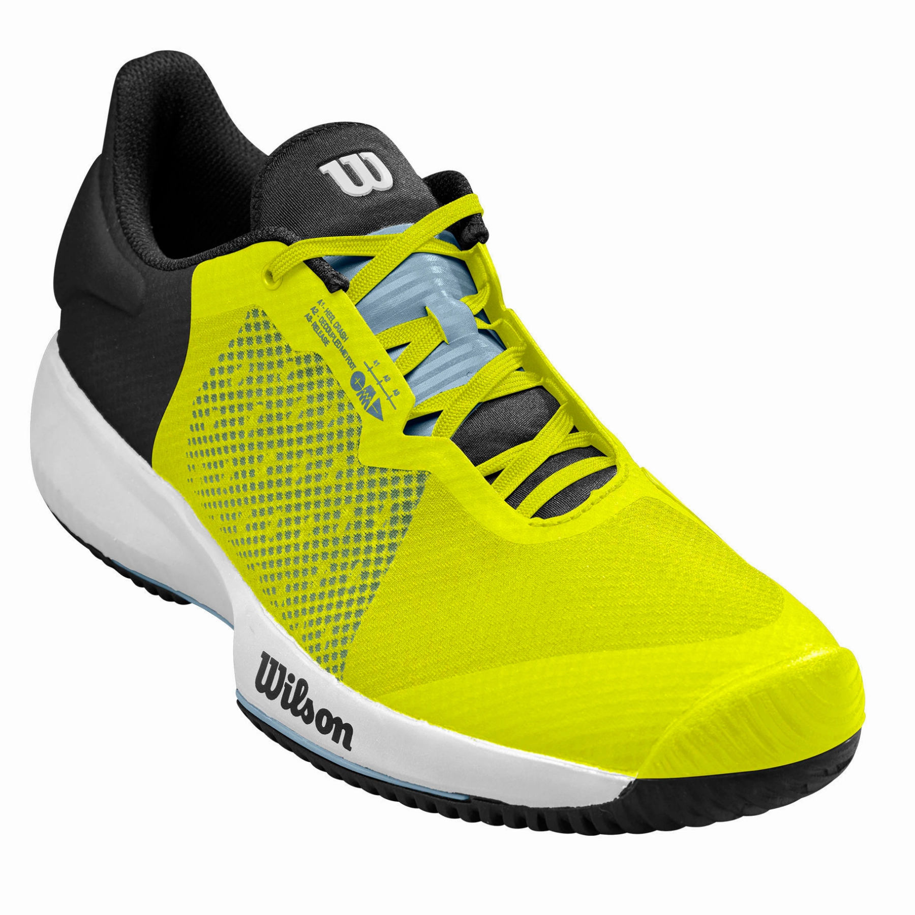Heel Zone Wilson Kaos Swift Tennis Shoes -  Sulphur Spring/ Blue fog/ Black