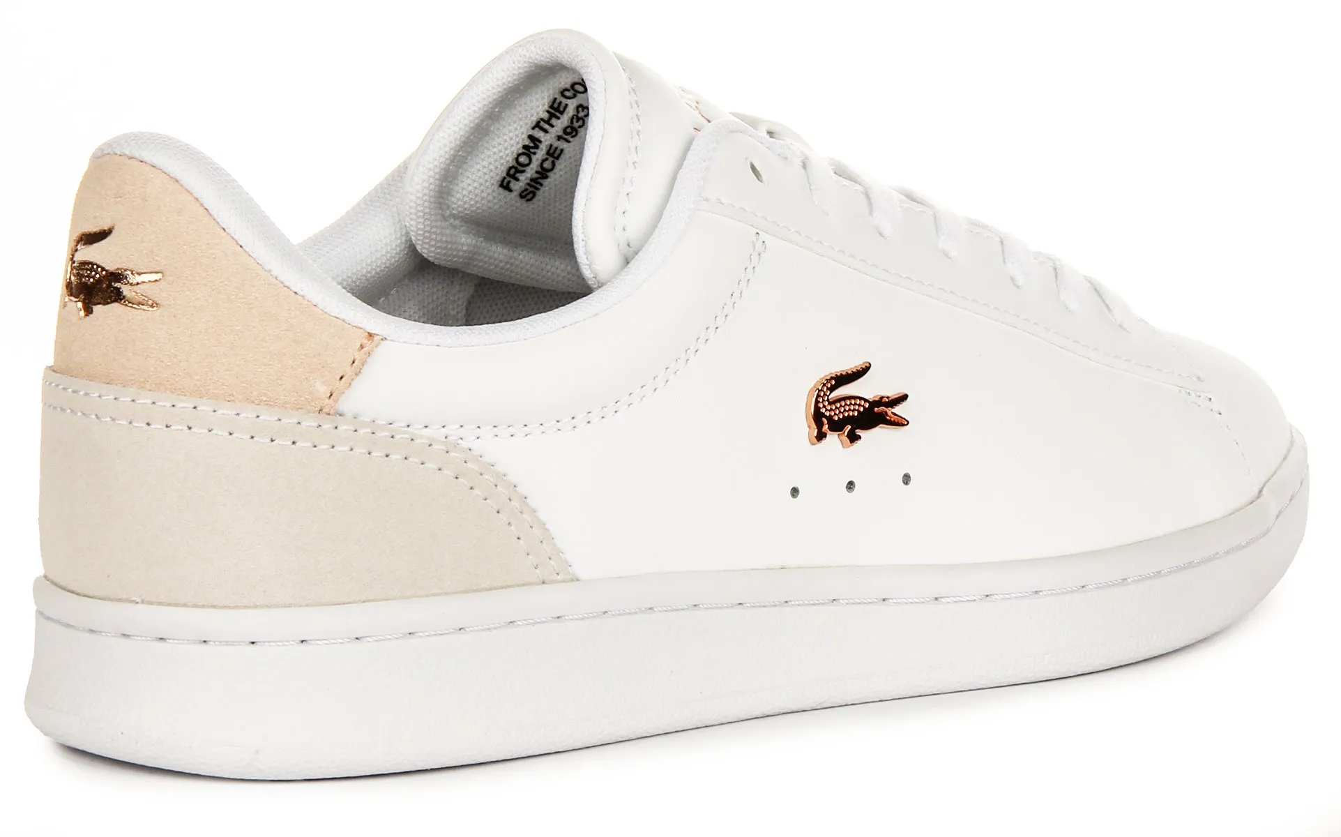 High Energy Lacoste Carnaby Set In White Pink For Women