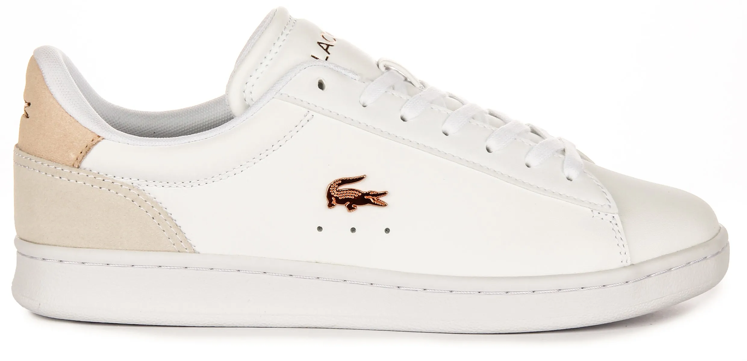 High Energy Lacoste Carnaby Set In White Pink For Women