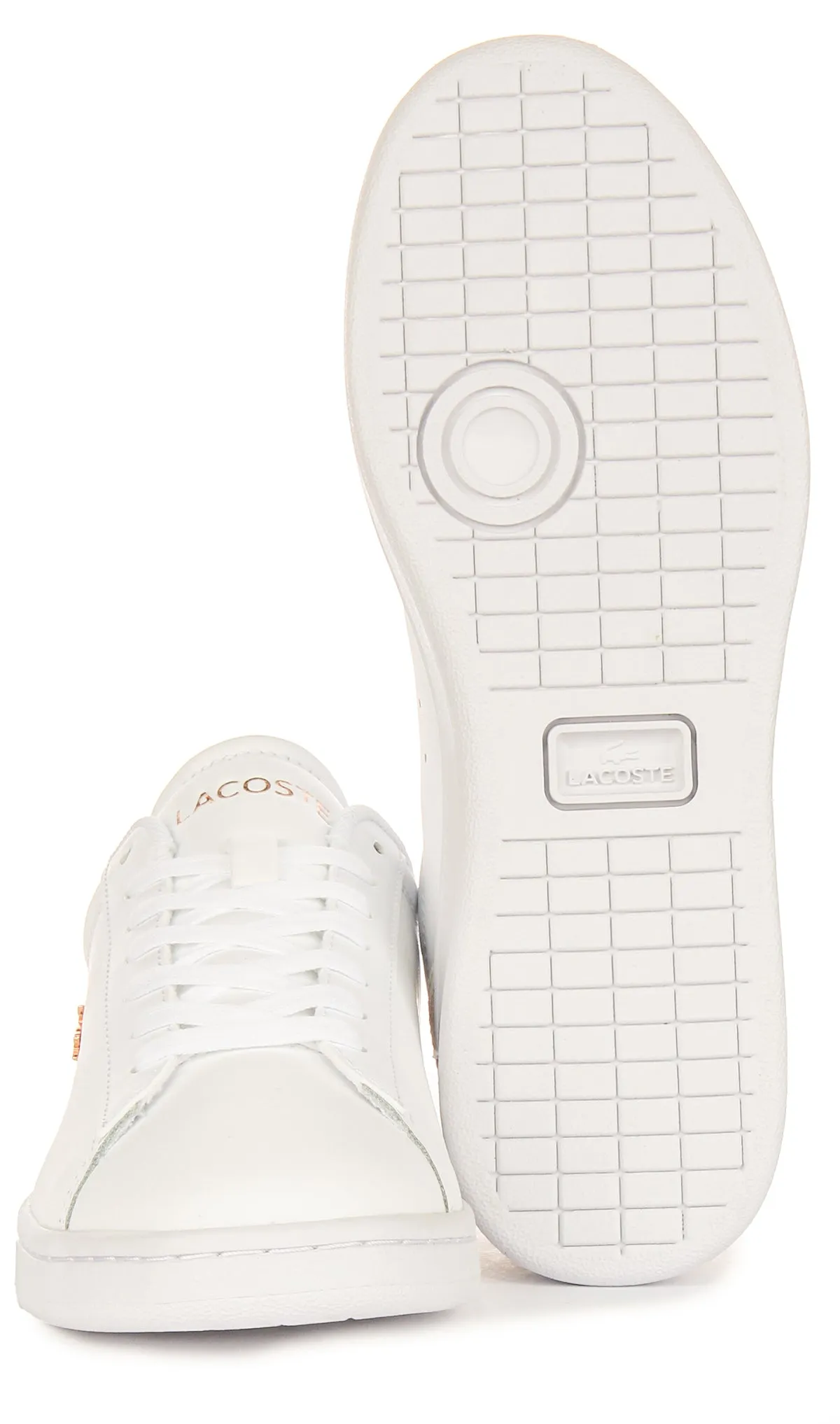 High Energy Lacoste Carnaby Set In White Pink For Women