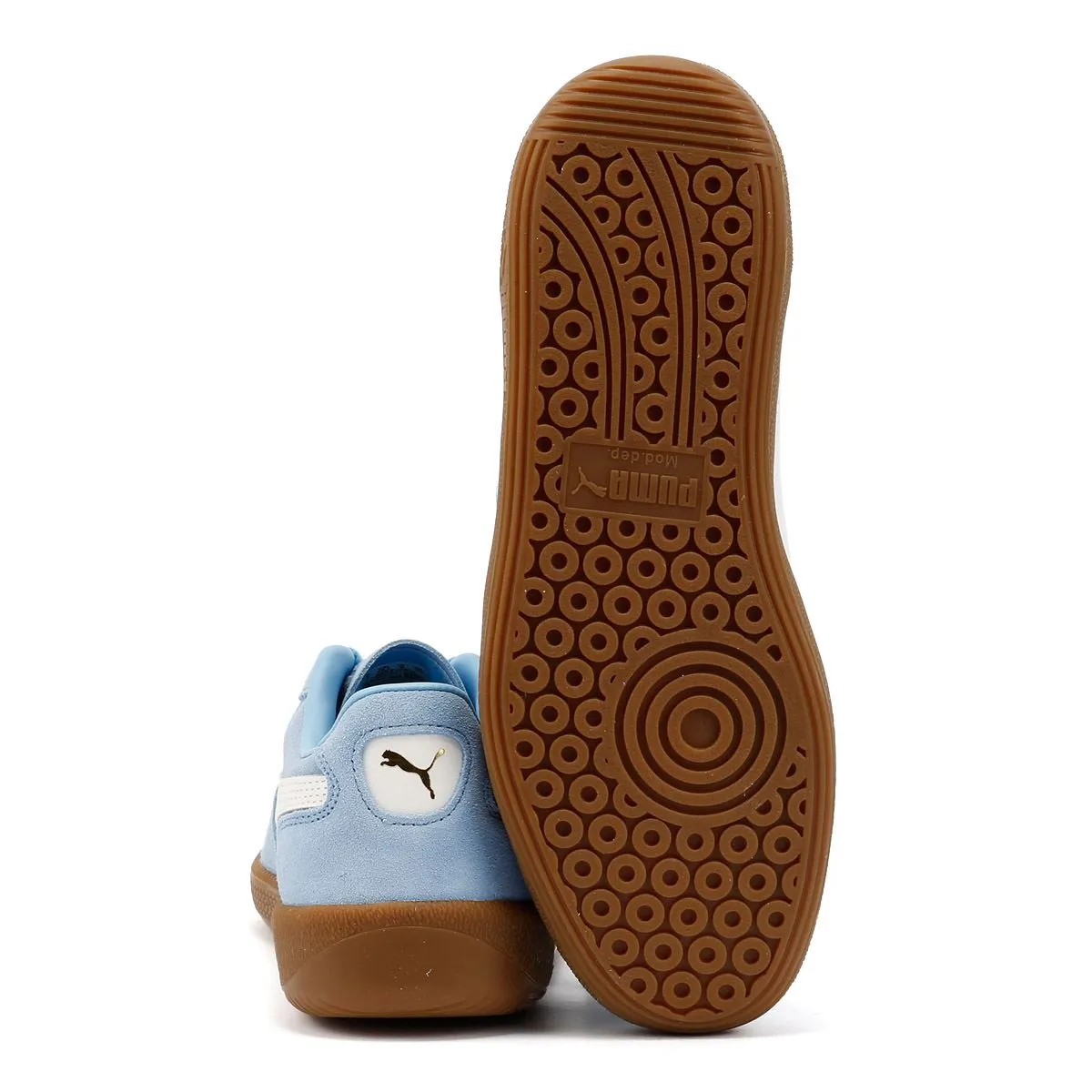 High-performance Puma Palermo Leather Light Blue/White Trainers