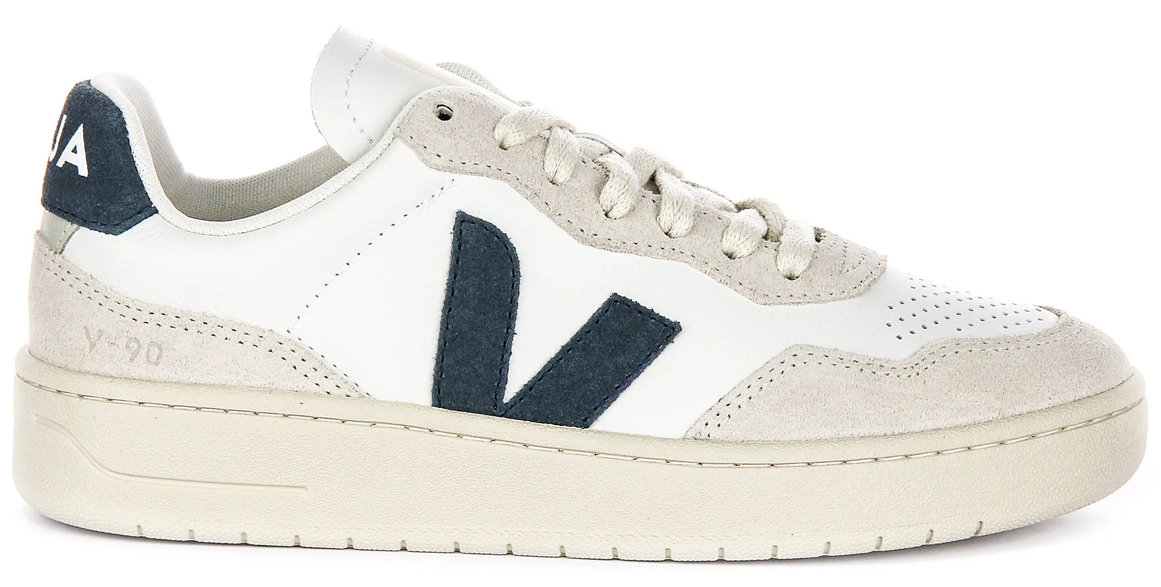 High Quality Veja V-90 O. T. Leather In White Blue For Women