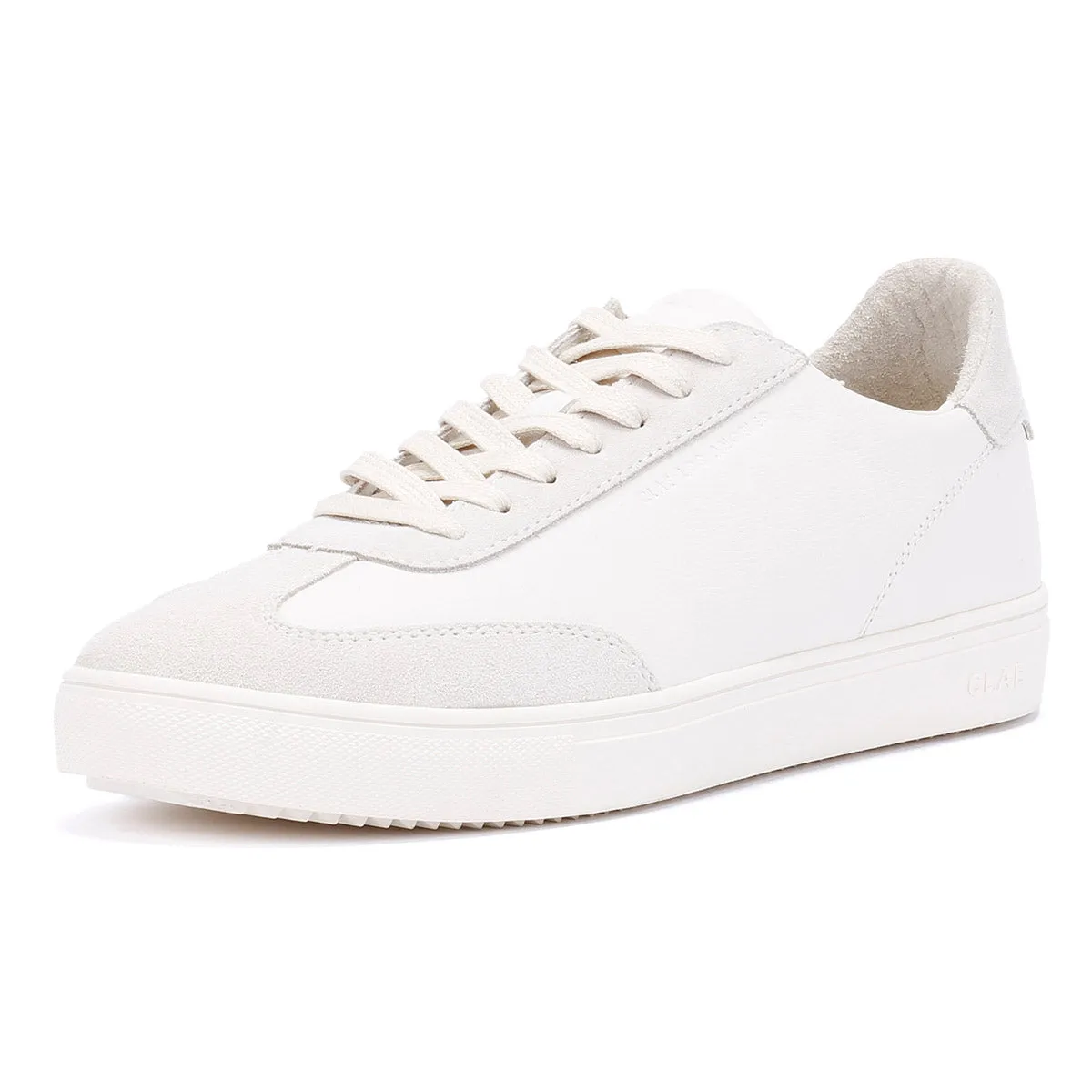 High Traction Clae Deane Leather Men's Triple Off White Trainers