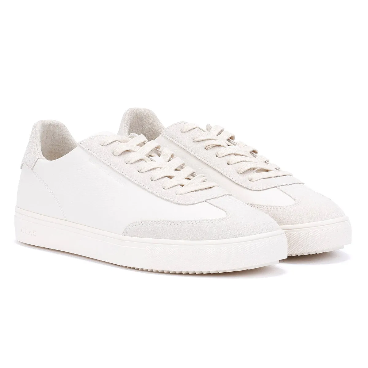 Clae Deane Leather Men's Triple Off White Trainers Shaped to improve contact and ground reaction forces