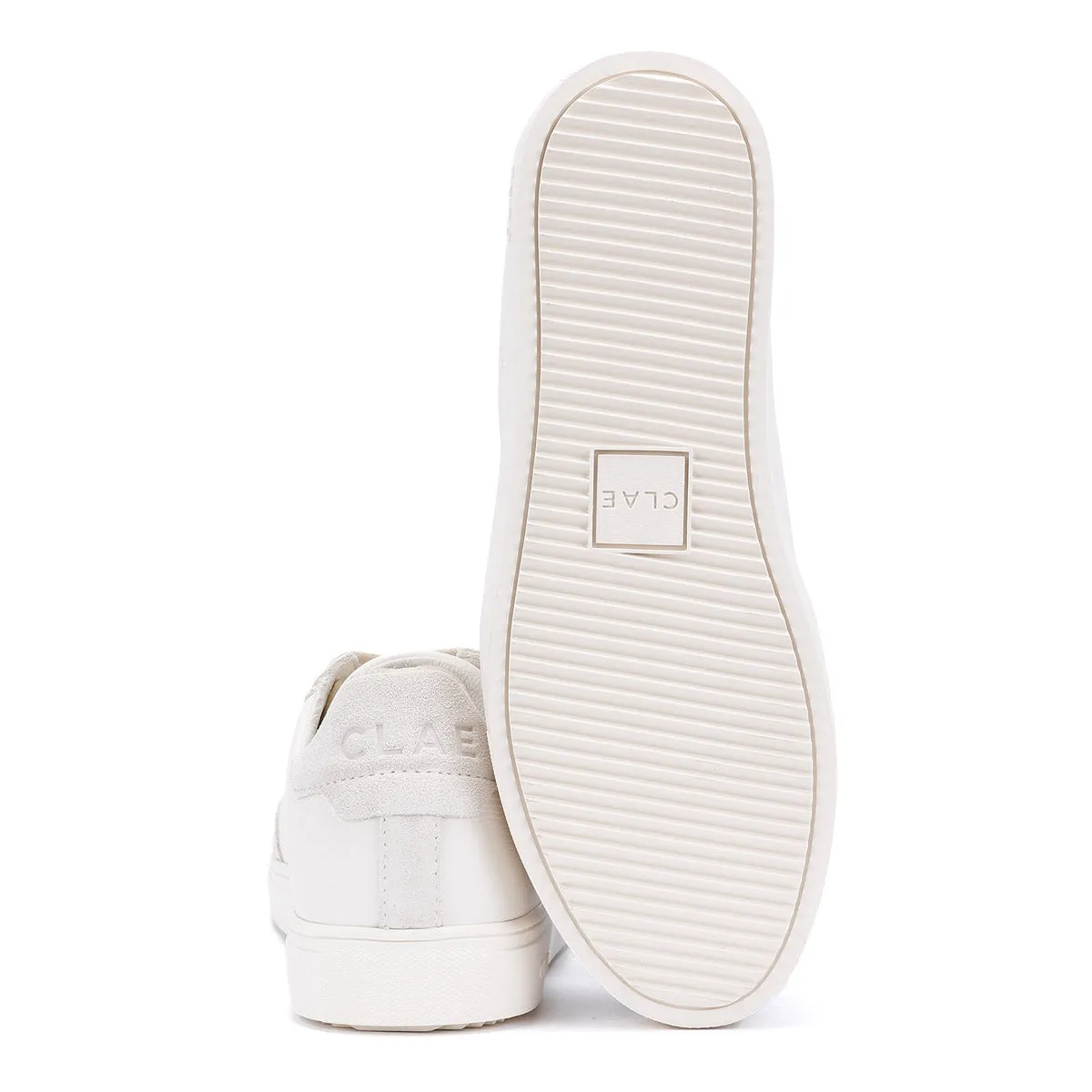 High Traction Clae Deane Leather Men's Triple Off White Trainers