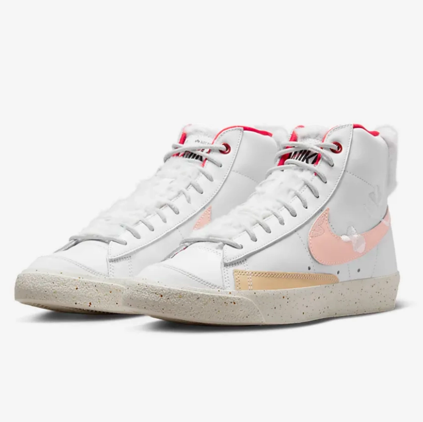 High - end NIKE - W Blazer Mid Premium Leap High - White/Safety Orange - Women's [FD4342 181]