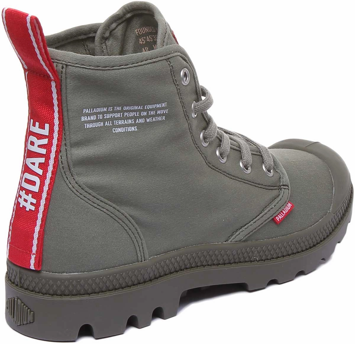 High-Quality Build Palladium Pampa Hi Dare In Olive