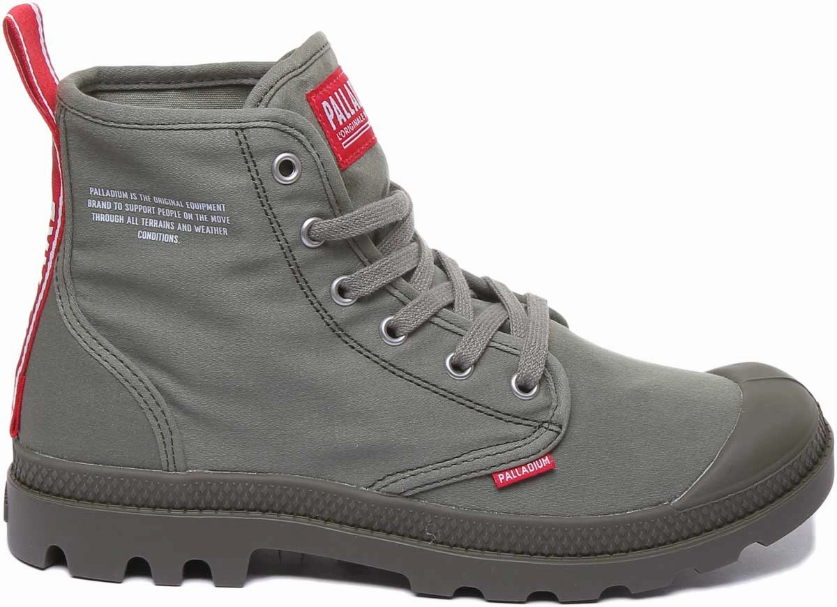 High-Quality Build Palladium Pampa Hi Dare In Olive