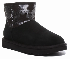 Ugg Australia Mini Sequin In Black Field Training Comfort Cushion