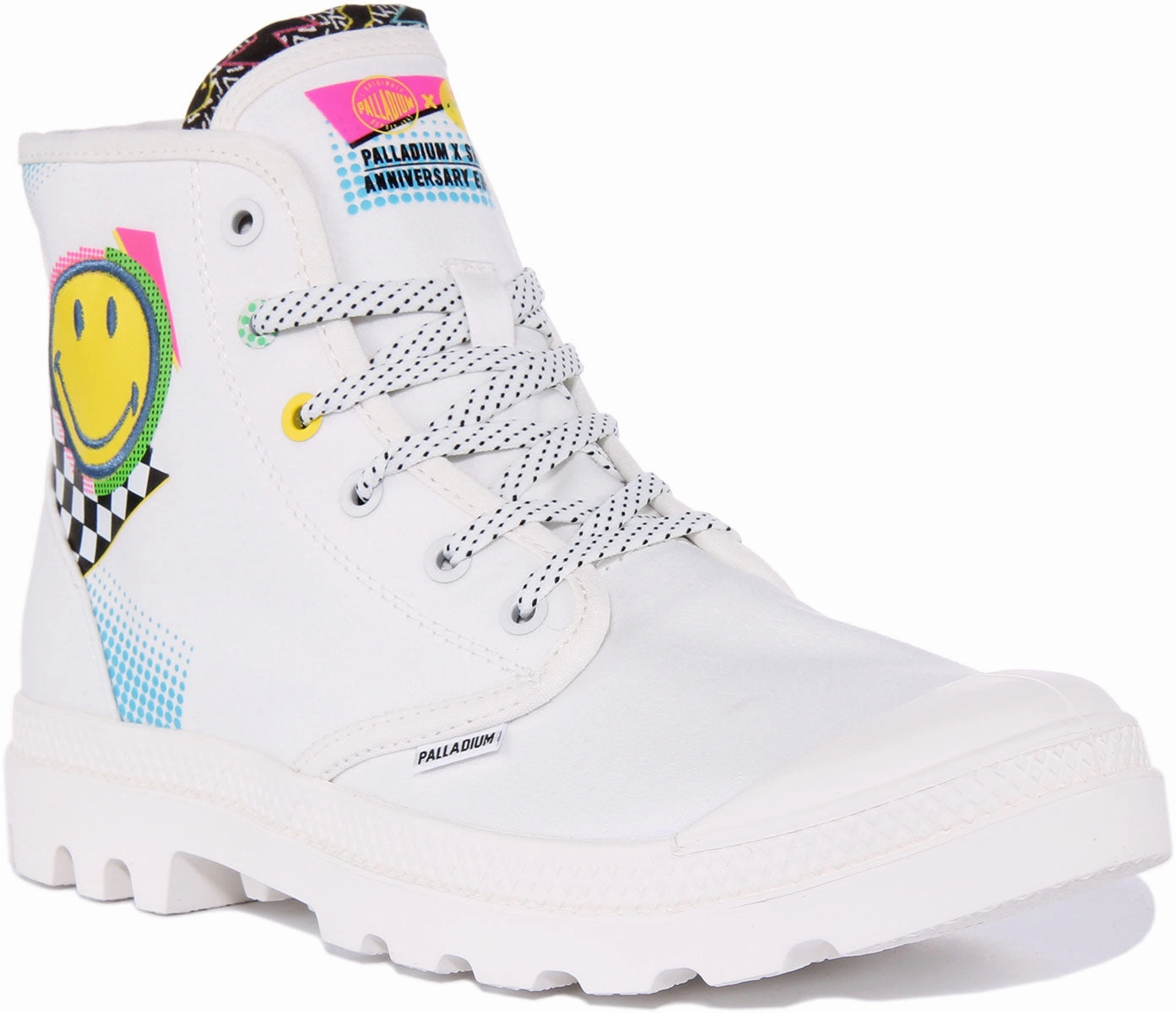 Palladium Pampa X Smile In White Outdoor Explorer