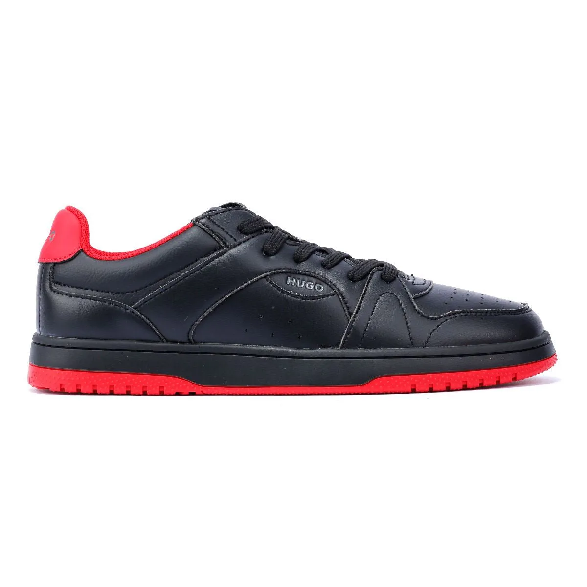 Hugo Hadrian Tennis Men's Black/Red Trainers Built Motion