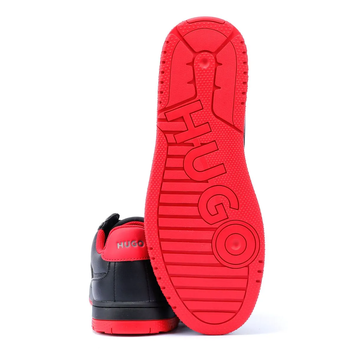 Hugo Hadrian Tennis Men's Black/Red Trainers Built Motion