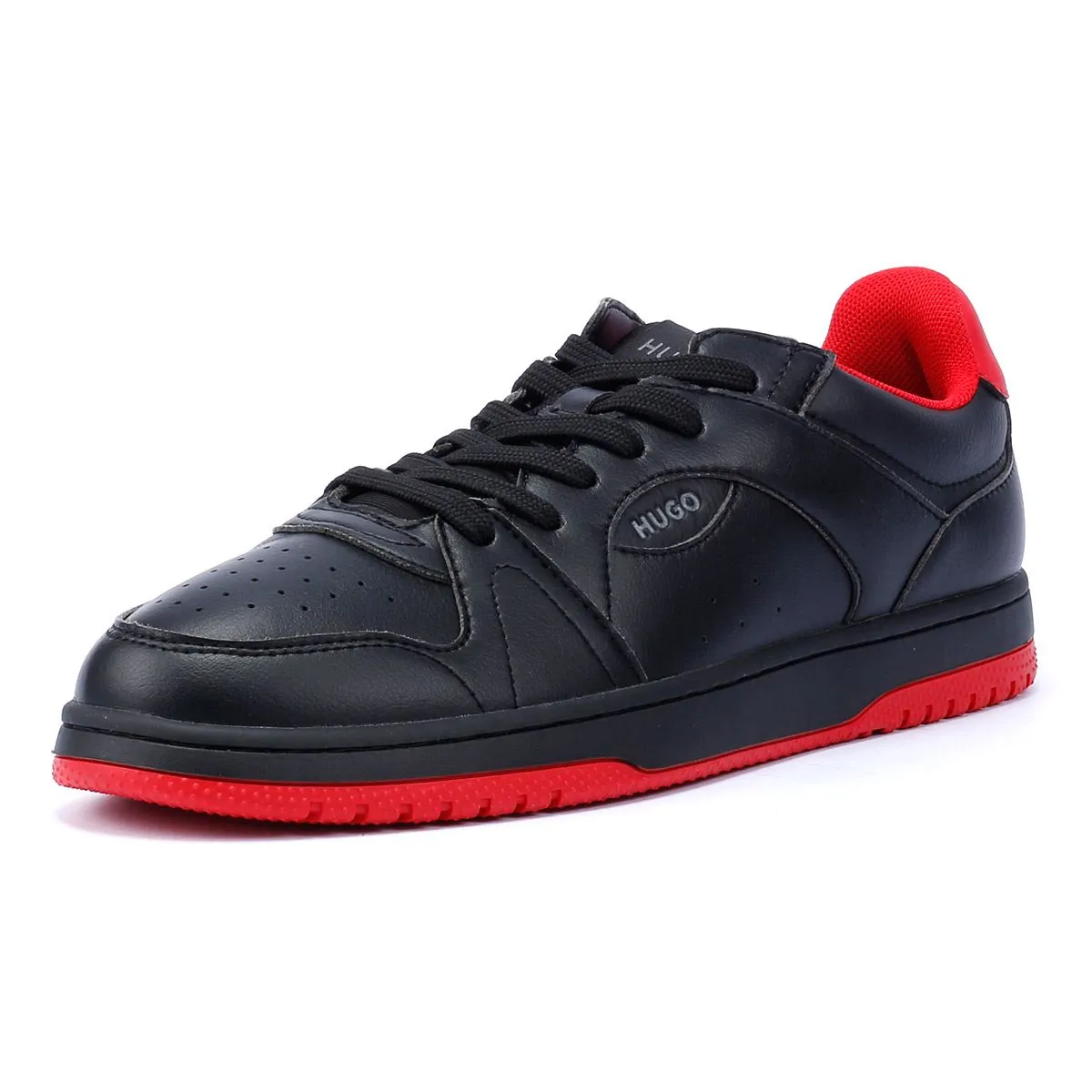 Hugo Hadrian Tennis Men's Black/Red Trainers Built Motion