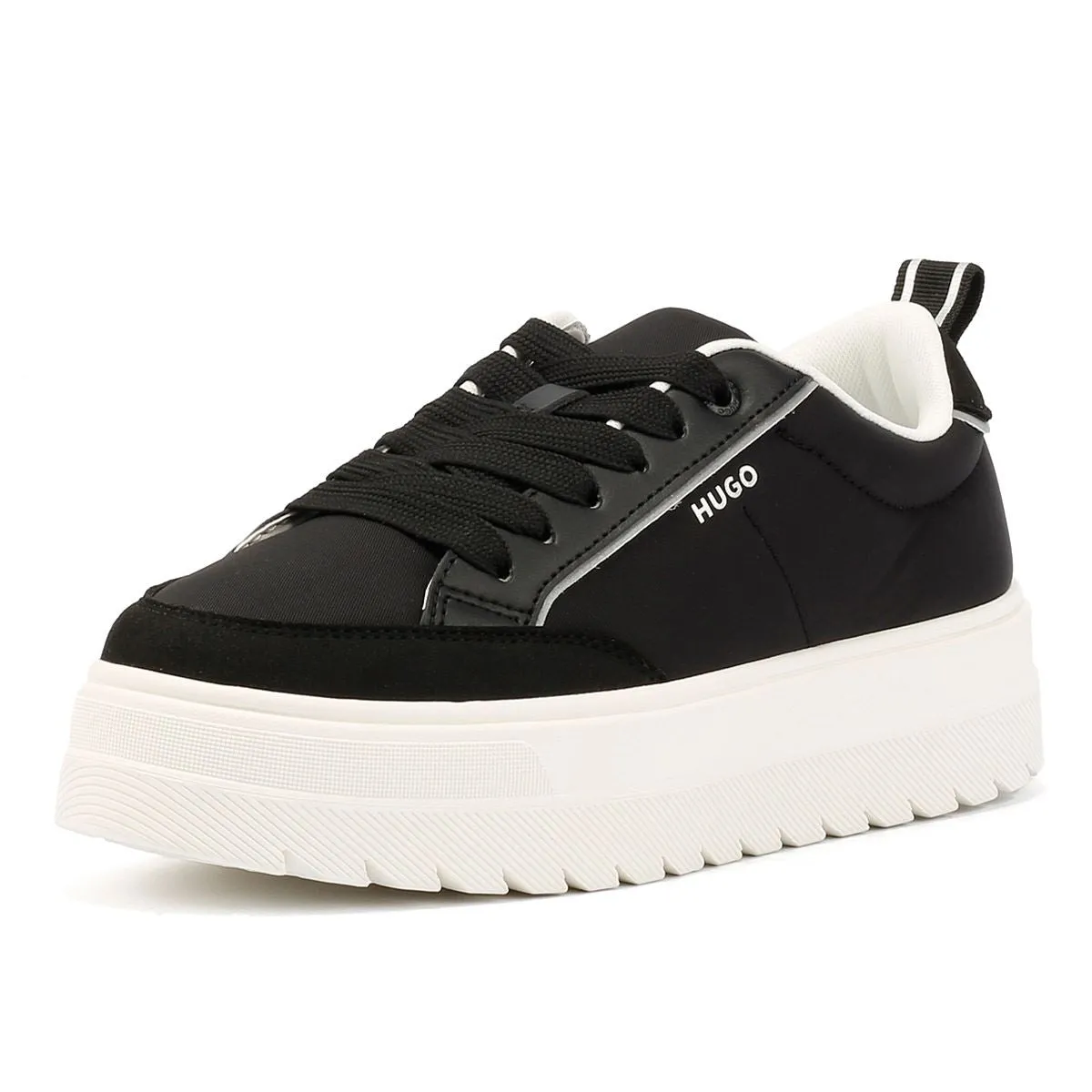 Hugo Lyssa Tennis Women's Black/White Trainers Breathable Upper