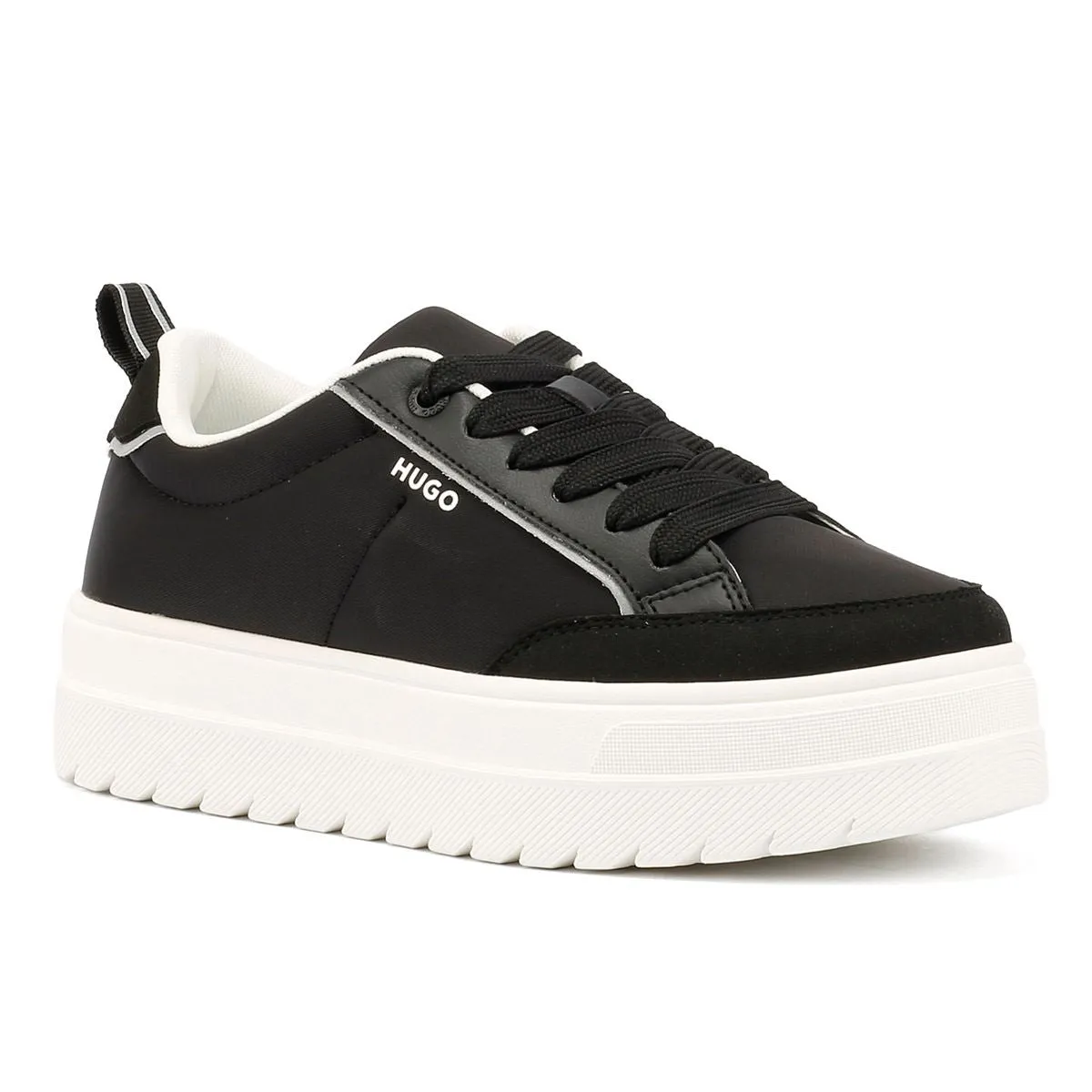 Hugo Lyssa Tennis Women's Black/White Trainers Breathable Upper